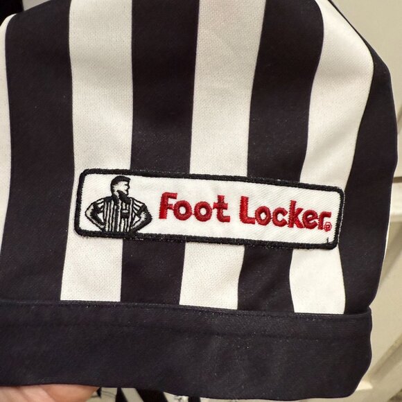 Foot Locker Employee Uniform Women’s Medium Shirt Black White Striped - Picture 3 of 5